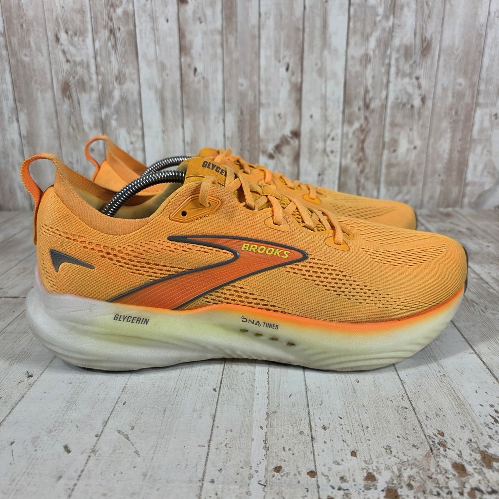 Brooks Glycerin Max Mens 11.5 Orange DNA Tuned Running Shoes 1104451D821